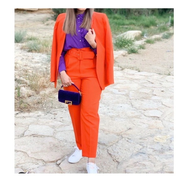 Zara bloggers fav high waisted belted pan 🏷 - Picture 9 of 9